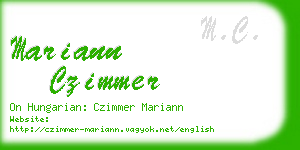 mariann czimmer business card
